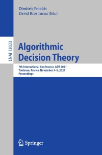 Cover image: Algorithmic Decision Theory 9783030877552