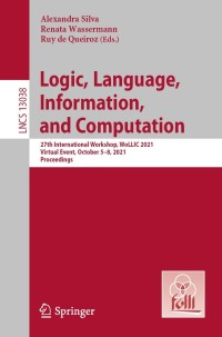 Cover image: Logic, Language, Information, and Computation 9783030888527