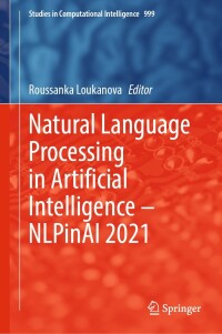 Cover image: Natural Language Processing in Artificial Intelligence — NLPinAI 2021 9783030901370