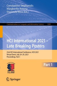 Cover image: HCI International 2021 - Late Breaking Posters 9783030901752