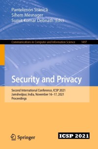 Cover image: Security and Privacy 9783030905521