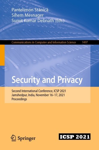 Imagen de portada: Security and Privacy 9783030905521