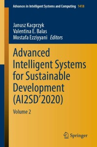 Cover image: Advanced Intelligent Systems for Sustainable Development (AI2SD’2020) 9783030906382