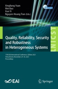 Cover image: Quality, Reliability, Security and Robustness in Heterogeneous Systems 9783030914233