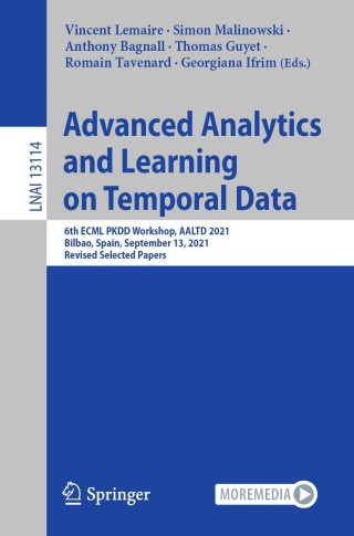 Cover image: Advanced Analytics and Learning on Temporal Data 9783030914448