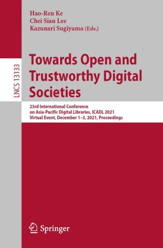 Imagen de portada: Towards Open and Trustworthy Digital Societies 9783030916688