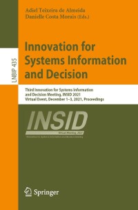 صورة الغلاف: Innovation for Systems Information and Decision 9783030917678
