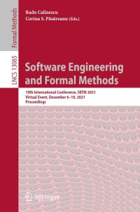 Cover image: Software Engineering and Formal Methods 9783030921231