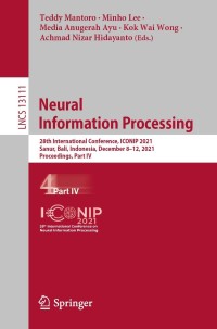 Imagen de portada: Neural Information Processing 9783030922726