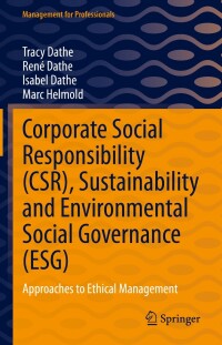 Cover image: Corporate Social Responsibility (CSR), Sustainability and Environmental Social Governance (ESG) 9783030923563