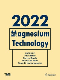 Cover image: Magnesium Technology 2022 9783030925321