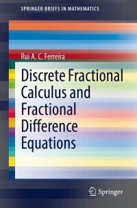 Cover image: Discrete Fractional Calculus and Fractional Difference Equations 9783030927233