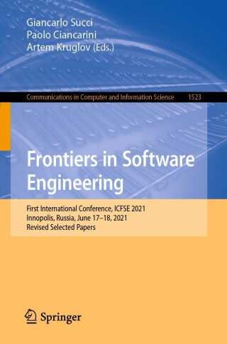 Immagine di copertina: Frontiers in Software Engineering 9783030931346
