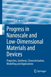 Imagen de portada: Progress in Nanoscale and Low-Dimensional Materials and Devices 9783030934590