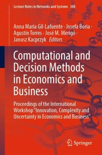 Imagen de portada: Computational and Decision Methods in Economics and Business 9783030937867