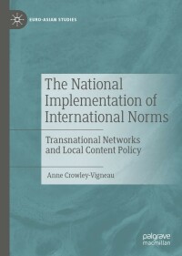 Cover image: The National Implementation of International Norms 9783030948610