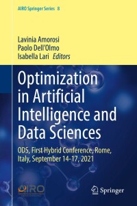 Cover image: Optimization in Artificial Intelligence and Data Sciences 9783030953799