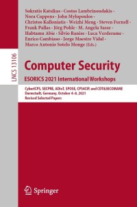 صورة الغلاف: Computer Security. ESORICS 2021 International Workshops 9783030954833