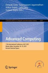 Cover image: Advanced Computing 9783030955014