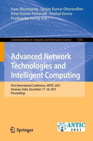 Imagen de portada: Advanced Network Technologies and Intelligent Computing 9783030960391