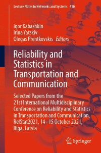 Cover image: Reliability and Statistics in Transportation and Communication 9783030961954