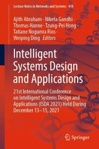 Cover image: Intelligent Systems Design and Applications 9783030963071