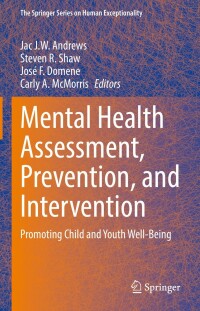 Cover image: Mental Health Assessment, Prevention, and Intervention 9783030972073