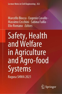 Imagen de portada: Safety, Health and Welfare in Agriculture and Agro-food Systems 9783030980917