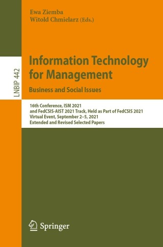 Imagen de portada: Information Technology for Management: Business and Social Issues 9783030989965