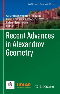 Cover image: Recent Advances in Alexandrov Geometry 9783030992972