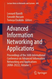 Imagen de portada: Advanced Information Networking and Applications 9783030995836