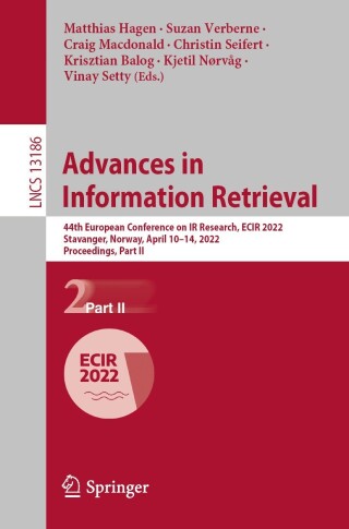 Cover image: Advances in Information Retrieval 9783030997380