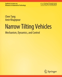 Cover image: Narrow Tilting Vehicles 9783031000065