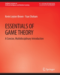 Cover image: Essentials of Game Theory 9783031000201