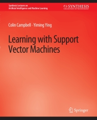صورة الغلاف: Learning with Support Vector Machines 9783031004247