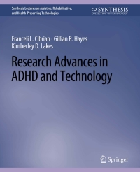 Cover image: Research Advances in ADHD and Technology 9783031000409