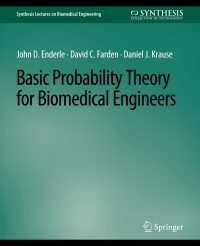 Cover image: Basic Probability Theory for Biomedical Engineers 9783031004858