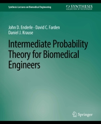 Cover image: Intermediate Probability Theory for Biomedical Engineers 9783031004865