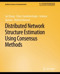 Omslagafbeelding: Distributed Network Structure Estimation Using Consensus Methods 9783031005565