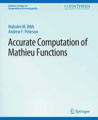 Cover image: Accurate Computation of Mathieu Functions 9783031005893