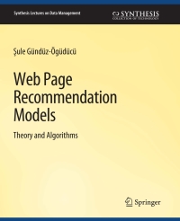 Immagine di copertina: Web Page Recommendation Models 9783031007149