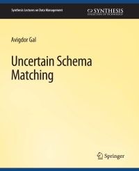 Cover image: Uncertain Schema Matching 9783031007170