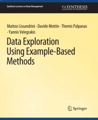 Cover image: Data Exploration Using Example-Based Methods 9783031000935