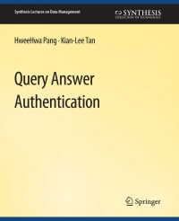 Cover image: Query Answer Authentication 9783031007590