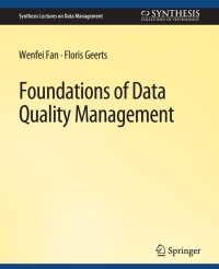Cover image: Foundations of Data Quality Management 9783031007644