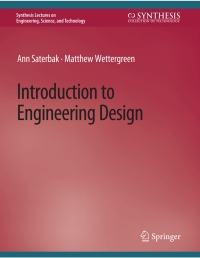 Cover image: Introduction to Engineering Design 9783031001659