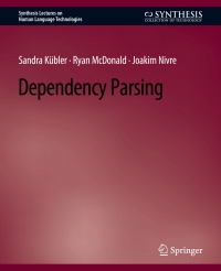 صورة الغلاف: Dependency Parsing 9783031010033