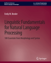 Cover image: Linguistic Fundamentals for Natural Language Processing 9783031001741