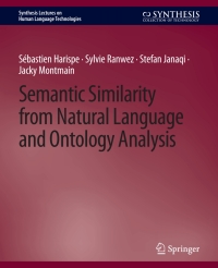 Titelbild: Semantic Similarity from Natural Language and Ontology Analysis 9783031010286