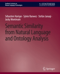 表紙画像: Semantic Similarity from Natural Language and Ontology Analysis 9783031010286